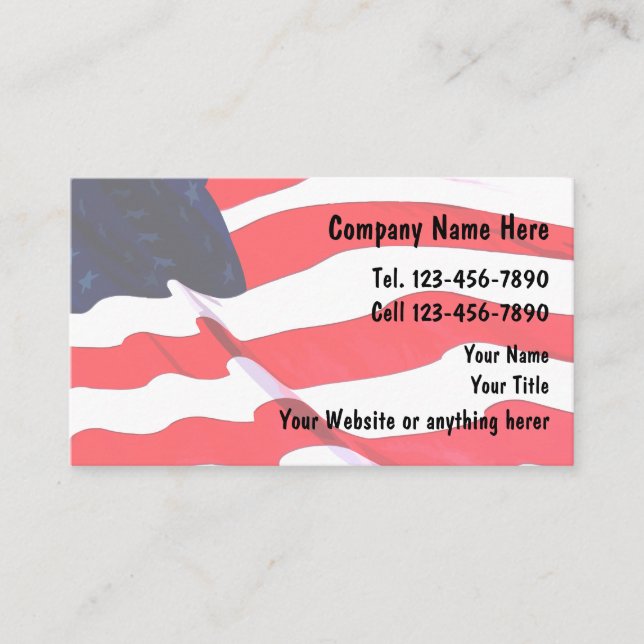 Military Business Card Americana Design (Front)