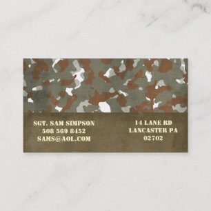 military business cards