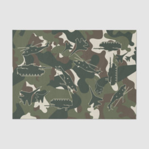 Military Camo Army Tank Helicopter Jet Gift Tissue Paper