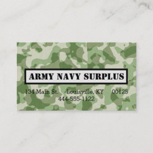 Military Camo Business Card