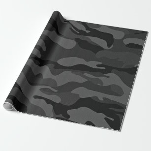 military camo dark evening wrapping paper