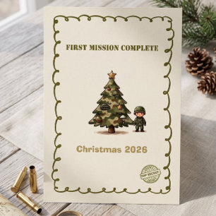 Military Camo First Christmas Card — Top Secret