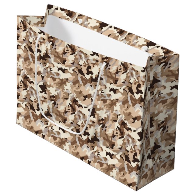 Military Camo Gift Bag (Front Angled)
