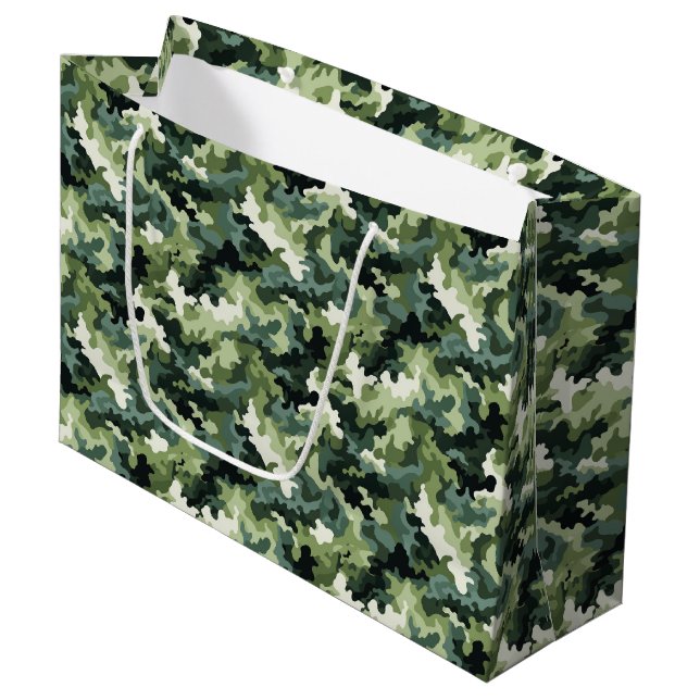 Military Camo Gift Bag (Front Angled)