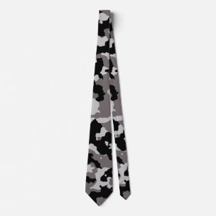 Military Camo Grey Camouflage Tie