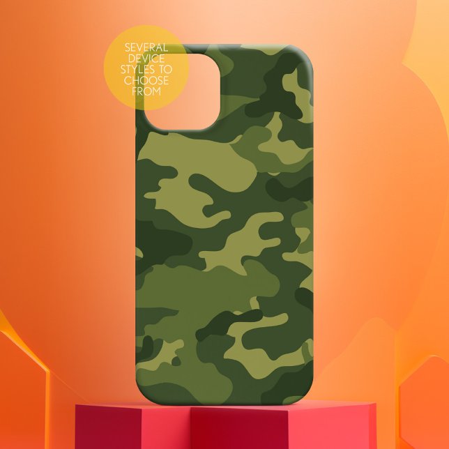 Military Camo Pattern Case-Mate iPhone Case (Personalized Phone Case with Custom Text)