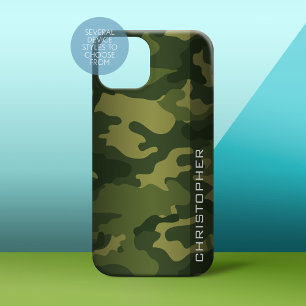 Military Camo Pattern Green with name