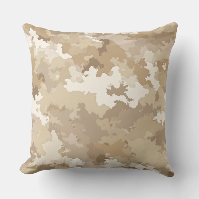 Military Camo Print Accent Pillow (Front)