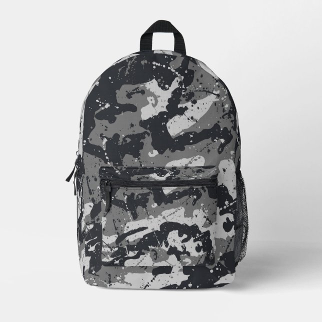 Military Camo Printed Backpack (Front)