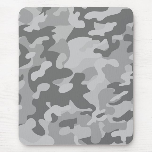 Military camo slate grey coastal grey silver     mouse mat (Front)