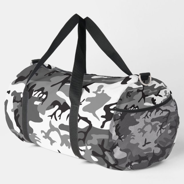 Military Camo Winter  Duffle Bag (Right Corner)