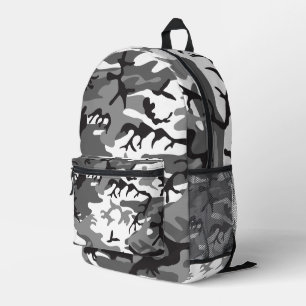 Military Camo Winter  Printed Backpack