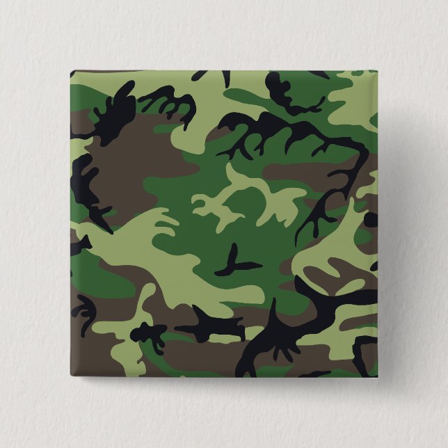 Military Camouflage 15 Cm Square Badge (Front)