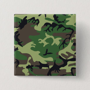 Military Camouflage 15 Cm Square Badge