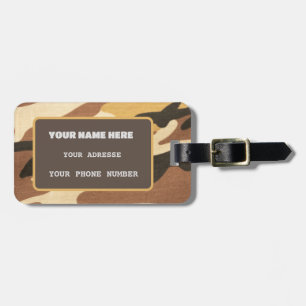 Military camouflage, Army camo Personalised Luggage Tag