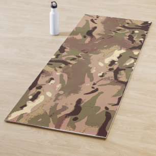 Military Camouflage Army Green Camo Pattern. Yoga Mat