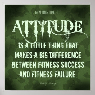 Military Camouflage: Attitude for Fitness Success Poster