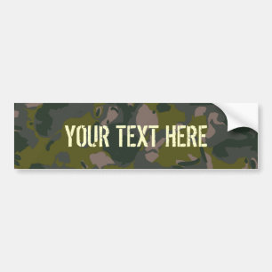 Military camouflage bumper sticker