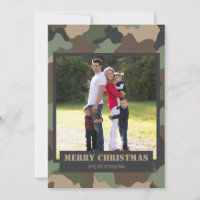 Military Camouflage Camo Christmas Family Photo