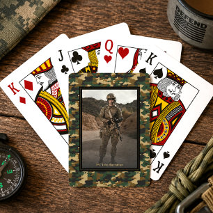 Military Camouflage Camo Soldier Photo Playing Cards