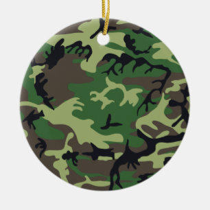 Military Camouflage Ceramic Tree Decoration