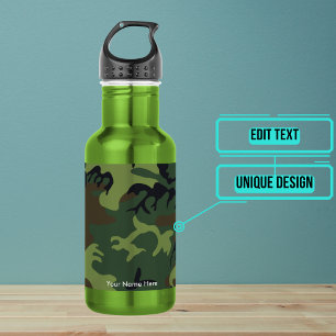 Military Camouflage Custom Water Bottle
