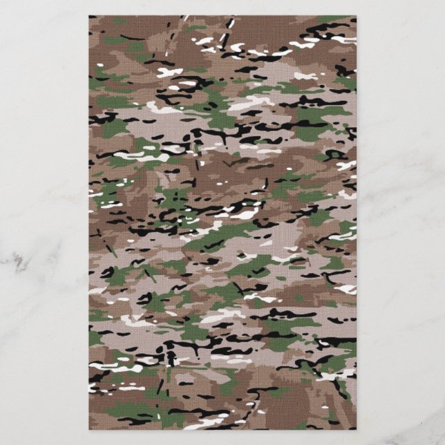 Military Camouflage Fabric Stationery (Front)