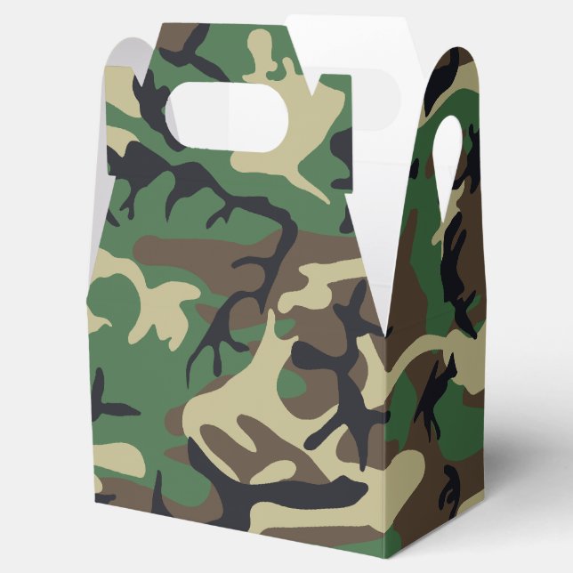 Military Camouflage Favour Box (Opened)