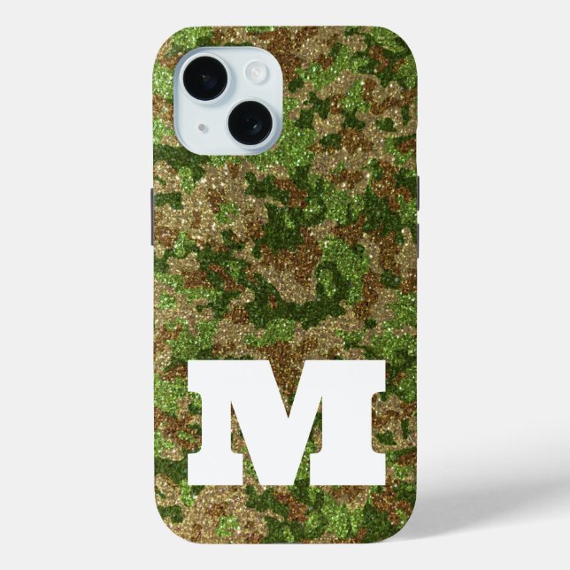 Military Camouflage Glam Glitter Sparkle Chic      Case-Mate iPhone Case (Back)
