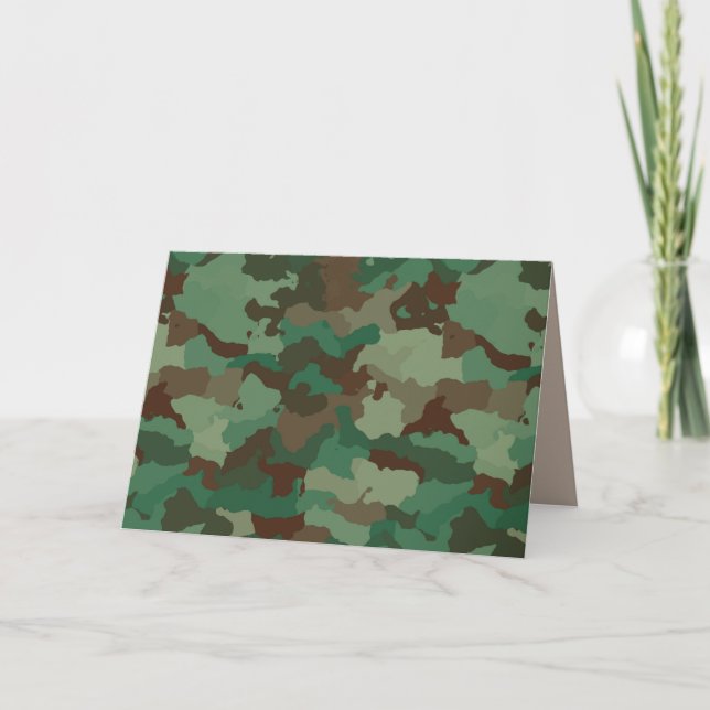 military camouflage greeting card (Front)
