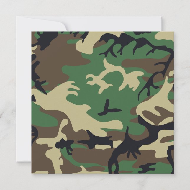 Military Camouflage Invitation (Front)
