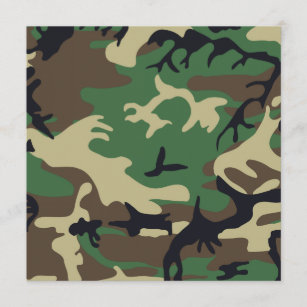 Military Camouflage Invitation