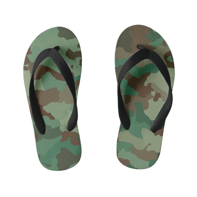 military camouflage kids flip flops (Footbed)