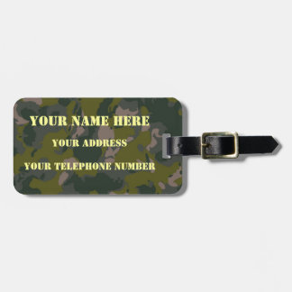 Military camouflage luggage tag