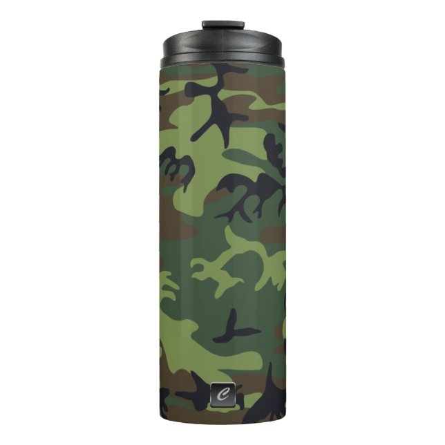 Military Camouflage Monogramed Thermal Tumbler (Front)