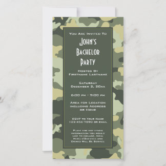 Military Camouflage Party Invitation