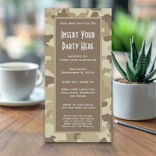 Military Camouflage Party Invitation