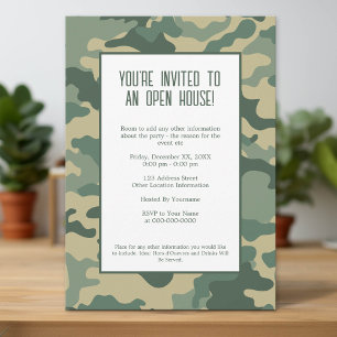 Military/Camouflage Party Invitation