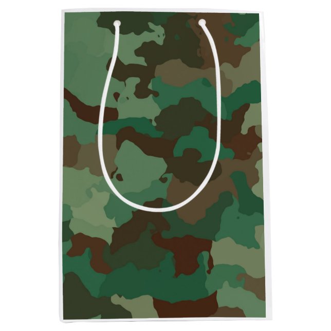 Military Camouflage Pattern (Armed Forces) Medium Gift Bag (Front)
