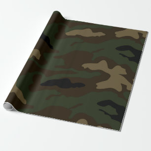 military camouflage pattern army soldier uniform k wrapping paper