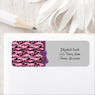 Military Camouflage Pattern - Pink Black