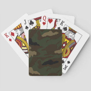 military camouflage pattern playing cards