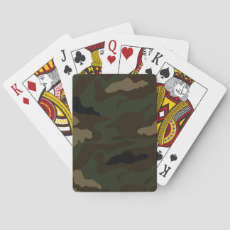 military camouflage pattern playing cards