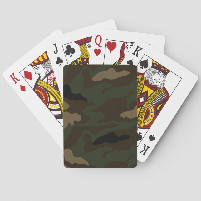 military camouflage pattern playing cards (Back)