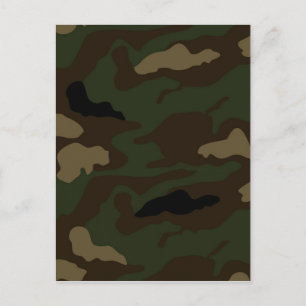 military camouflage pattern postcard