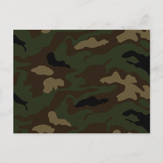 military camouflage pattern postcard (Front)