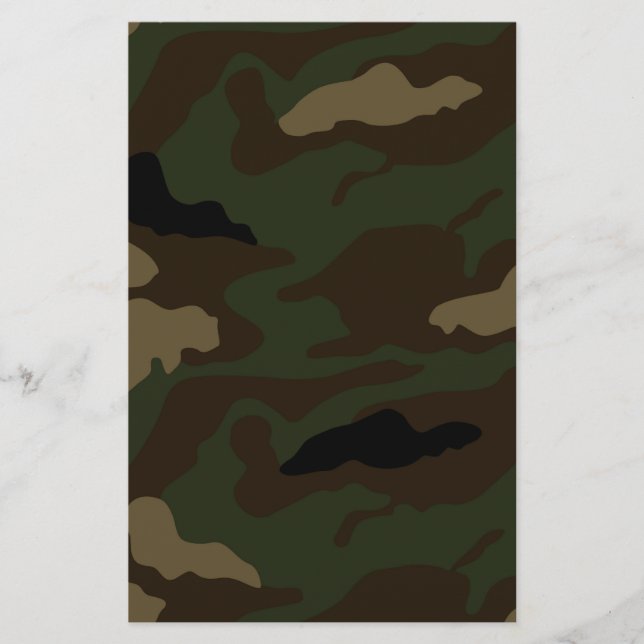 military camouflage pattern stationery (Front)