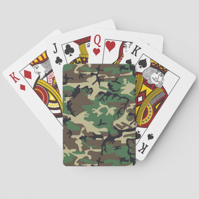 Military Camouflage Playing Cards (Back)