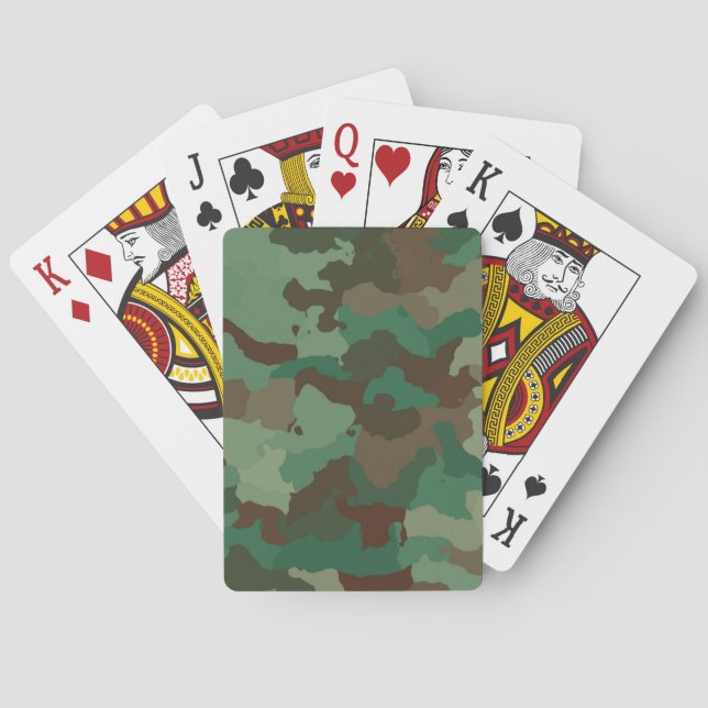 military camouflage playing cards poker (Back)