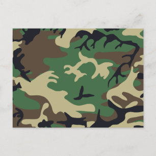 Military Camouflage Postcard